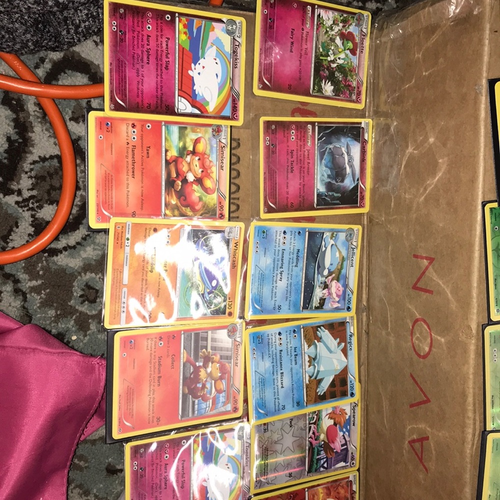 Bundle of 48 collectible rare Pokémon cards